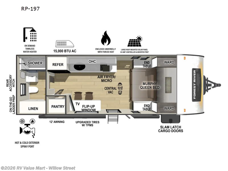 2026 Forest River R Pod RP-197 - New Travel Trailer For Sale by RV Value Mart - Willow Street in Willow Street, Pennsylvania