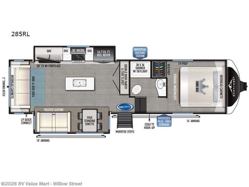 2021 East to West Tandara 285RL - Used Fifth Wheel For Sale by RV Value Mart - Willow Street in Willow Street, Pennsylvania features Slideout