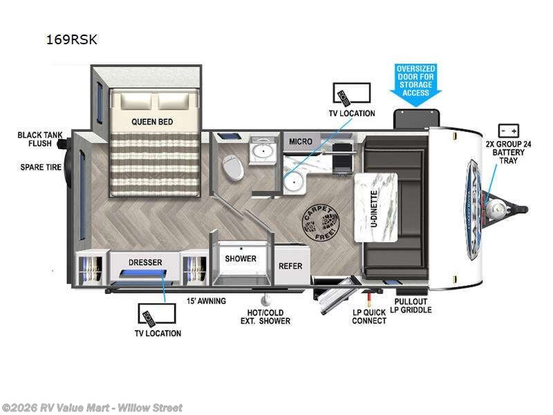 2022 Forest River Salem FSX 169RSK - Used Travel Trailer For Sale by RV Value Mart - Willow Street in Willow Street, Pennsylvania features Slideout