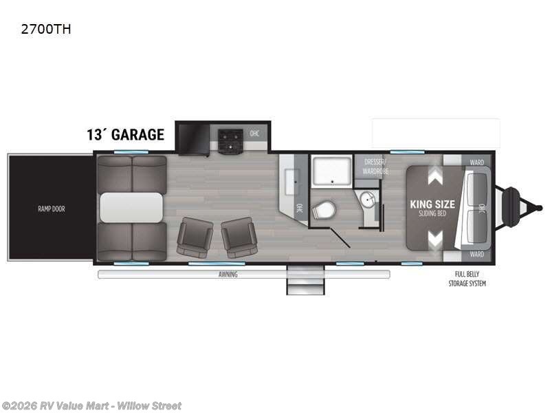 2021 Cruiser RV MPG 2700TH - Used Toy Hauler For Sale by RV Value Mart - Willow Street in Willow Street, Pennsylvania features Slideout