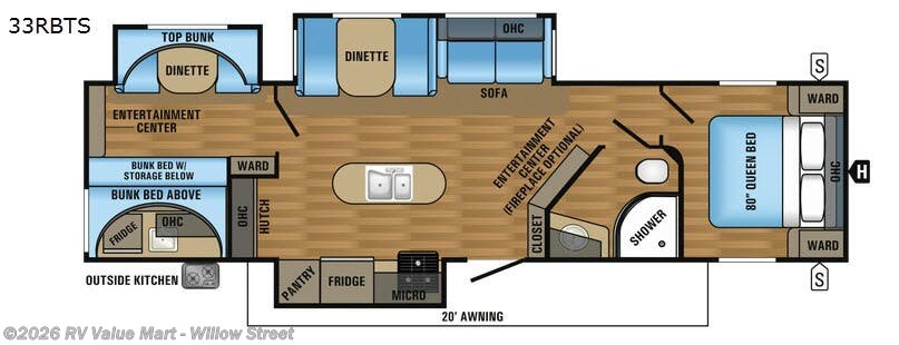 2017 Jayco Jay Flight 33RBTS - Used Travel Trailer For Sale by RV Value Mart - Willow Street in Willow Street, Pennsylvania features Slideout