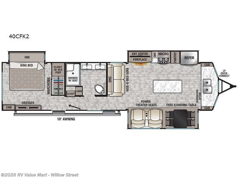 2022 Forest River Cedar Creek Cottage 40CFK2 - Used Destination Trailer For Sale by RV Value Mart - Willow Street in Willow Street, Pennsylvania features Slideout