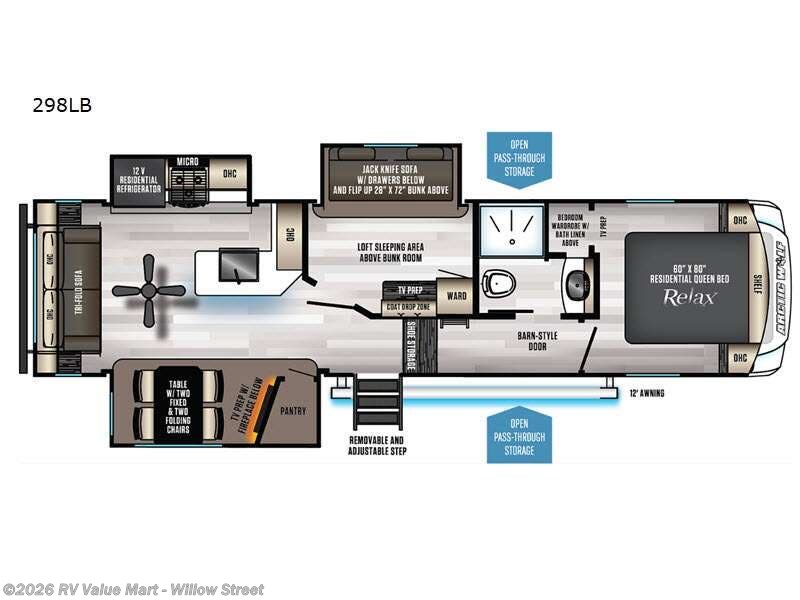 2021 Forest River Cherokee Arctic Wolf 298LB - Used Fifth Wheel For Sale by RV Value Mart - Willow Street in Willow Street, Pennsylvania features Slideout