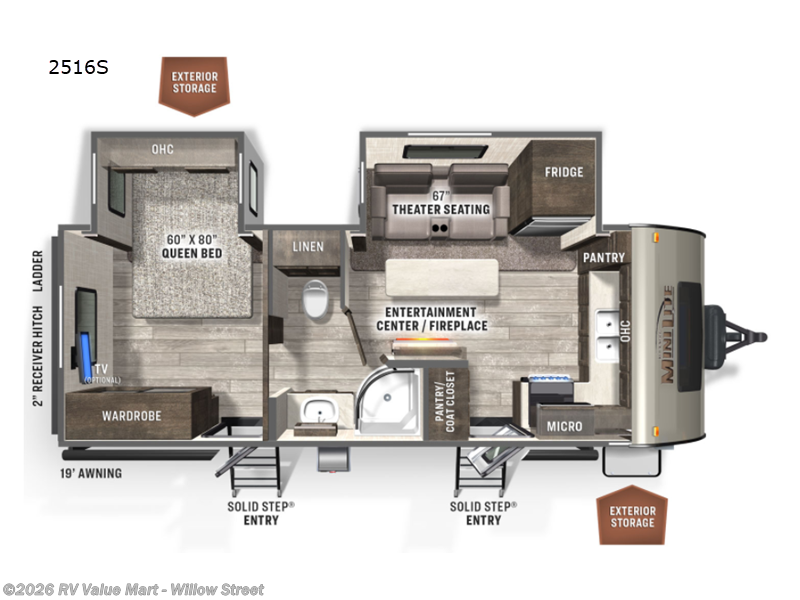 2022 Forest River Rockwood Mini Lite 2516S - Used Travel Trailer For Sale by RV Value Mart - Willow Street in Willow Street, Pennsylvania features Slideout