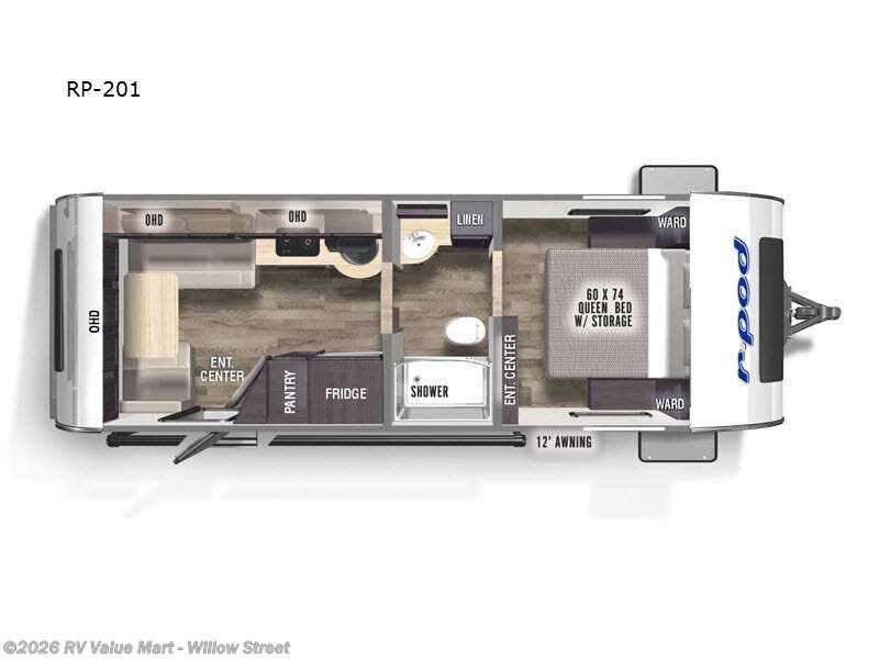 2023 Forest River R Pod RP-201 - Used Travel Trailer For Sale by RV Value Mart - Willow Street in Willow Street, Pennsylvania