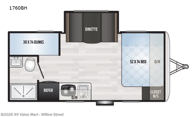 2019 Keystone Springdale Mini 1760BH - Used Travel Trailer For Sale by RV Value Mart - Willow Street in Willow Street, Pennsylvania features Slideout