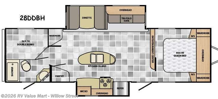 2016 Winnebago Ultralite 28DDBH - Used Travel Trailer For Sale by RV Value Mart - Willow Street in Willow Street, Pennsylvania features Slideout