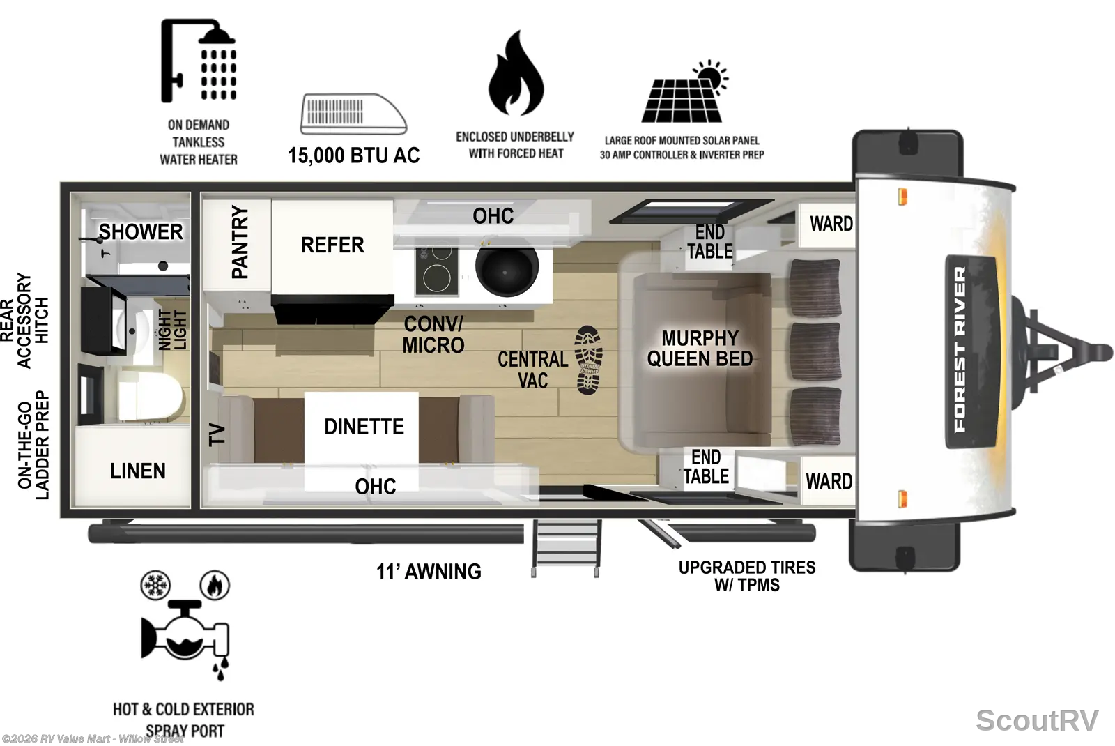 2027 Forest River R-Pod RP-192 - New Travel Trailer For Sale by RV Value Mart - Willow Street in Willow Street, Pennsylvania