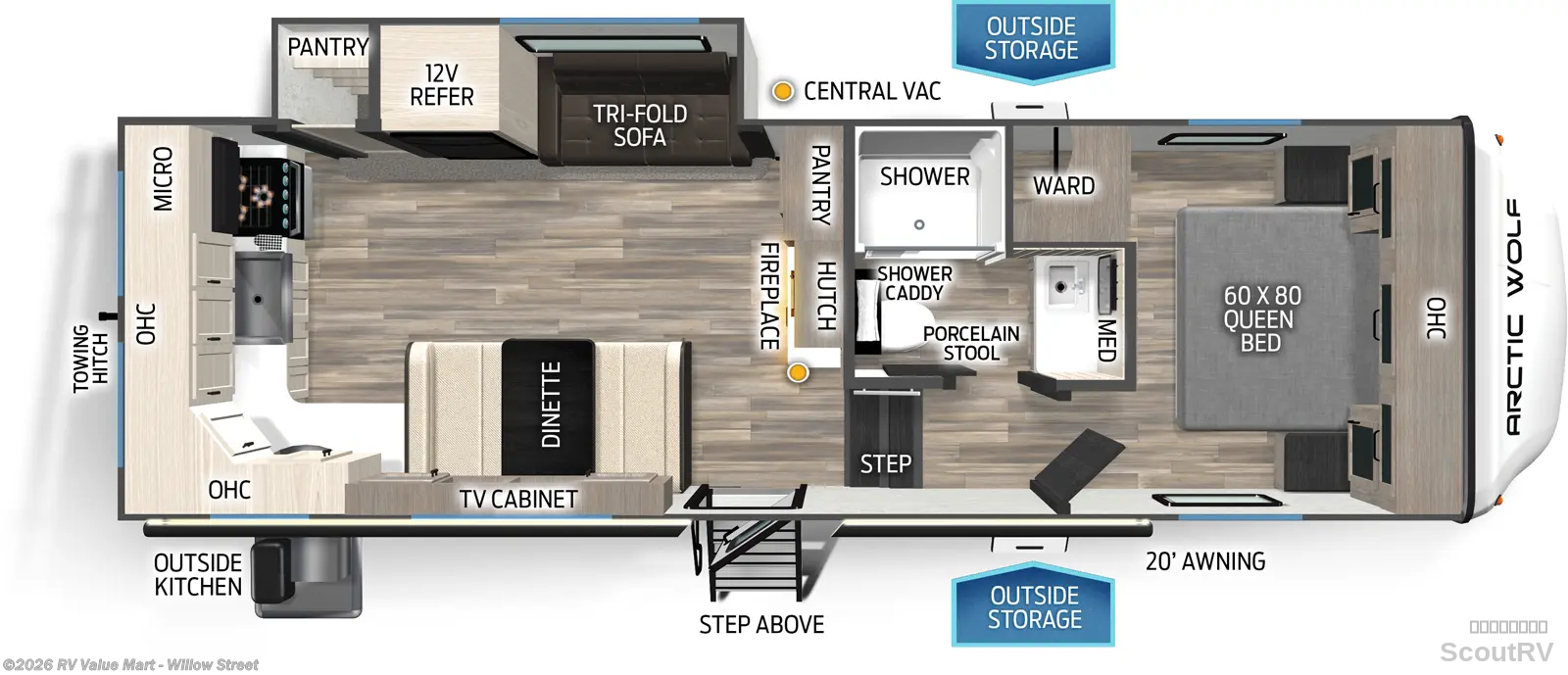 2025 Forest River Cherokee Arctic Wolf 23MLE - New Fifth Wheel For Sale by RV Value Mart - Willow Street in Willow Street, Pennsylvania