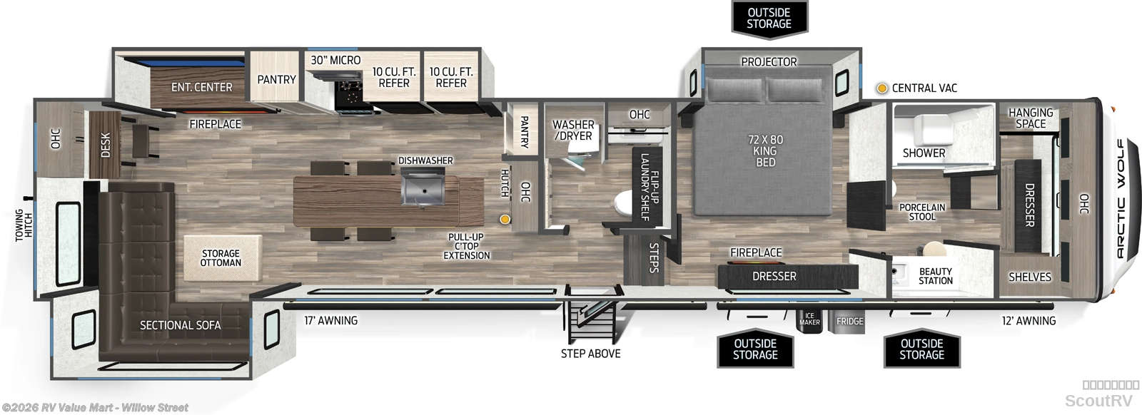 2026 Forest River Cherokee Arctic Wolf 38LEAH.G - New Fifth Wheel For Sale by RV Value Mart - Willow Street in Willow Street, Pennsylvania