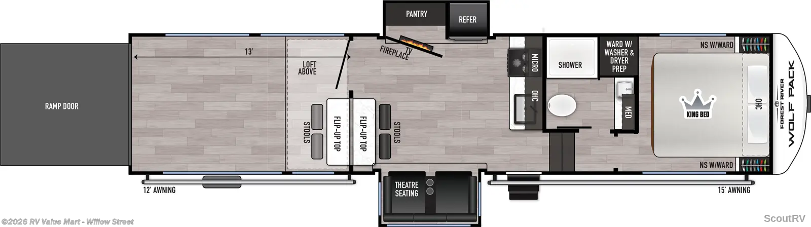2027 Forest River Cherokee Wolf Pack 290PACK13 - New Fifth Wheel For Sale by RV Value Mart - Willow Street in Willow Street, Pennsylvania