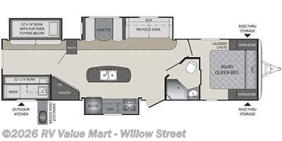 2016 Keystone Bullet Premier 34BHPR - Used Travel Trailer For Sale by RV Value Mart - Willow Street in Willow Street, Pennsylvania