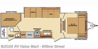 2016 Forest River Shasta Oasis 26DB - Used Travel Trailer For Sale by RV Value Mart - Willow Street in Willow Street, Pennsylvania