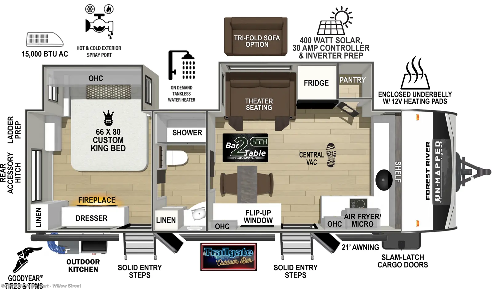 2027 Forest River Un-Mapped 25FK - New Travel Trailer For Sale by RV Value Mart - Willow Street in Willow Street, Pennsylvania