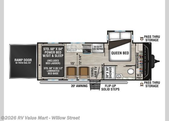 2027 K-Z Sportster X 22X - New Travel Trailer For Sale by RV Value Mart - Willow Street in Willow Street, Pennsylvania