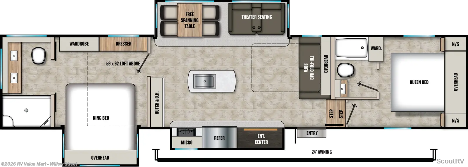 2026 Coachmen Chaparral 381DBL - New Fifth Wheel For Sale by RV Value Mart - Willow Street in Willow Street, Pennsylvania