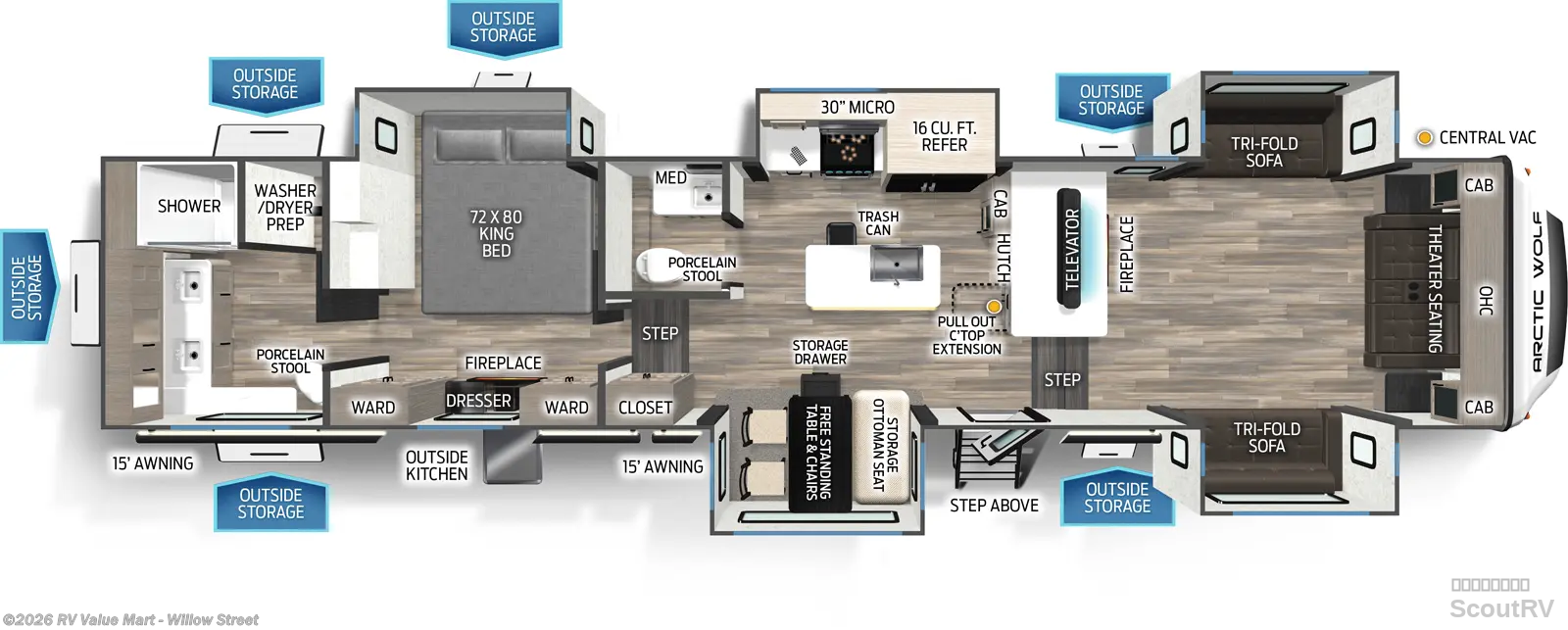 2027 Forest River Cherokee Arctic Wolf 3950SUITE - New Fifth Wheel For Sale by RV Value Mart - Willow Street in Willow Street, Pennsylvania