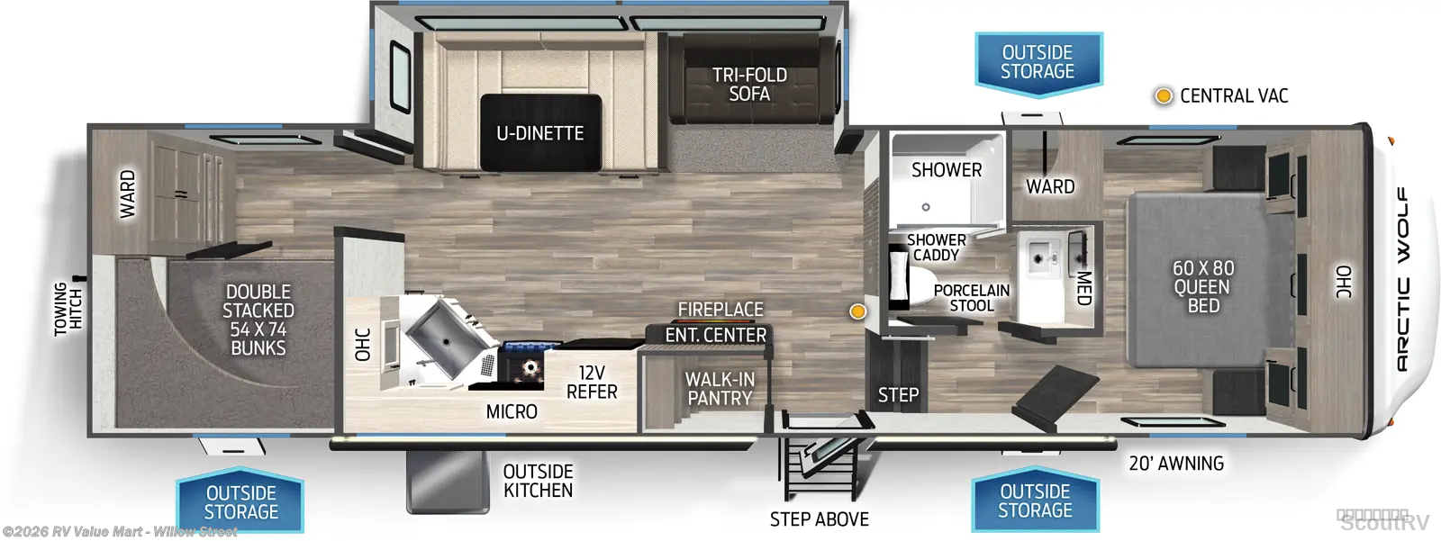 2026 Forest River Cherokee Arctic Wolf 287BH - New Fifth Wheel For Sale by RV Value Mart - Willow Street in Willow Street, Pennsylvania