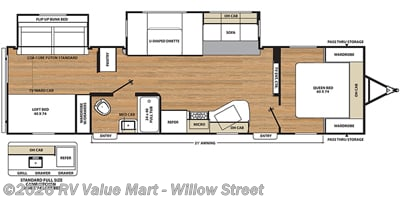 2018 Forest River Catalina 323BHDSCK - Used Travel Trailer For Sale by RV Value Mart - Willow Street in Willow Street, Pennsylvania