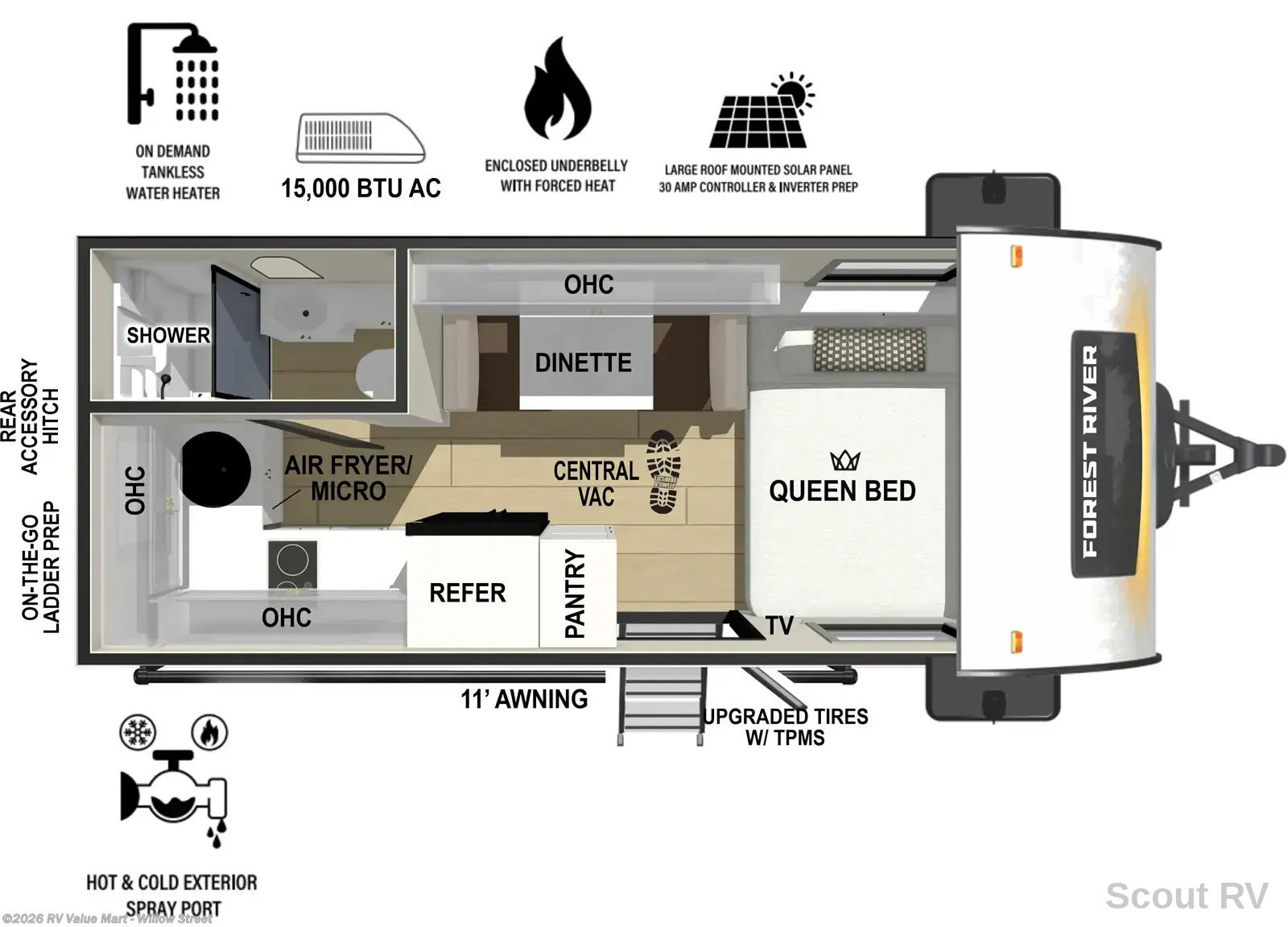 2027 Forest River R-Pod RP-194 - New Travel Trailer For Sale by RV Value Mart - Willow Street in Willow Street, Pennsylvania