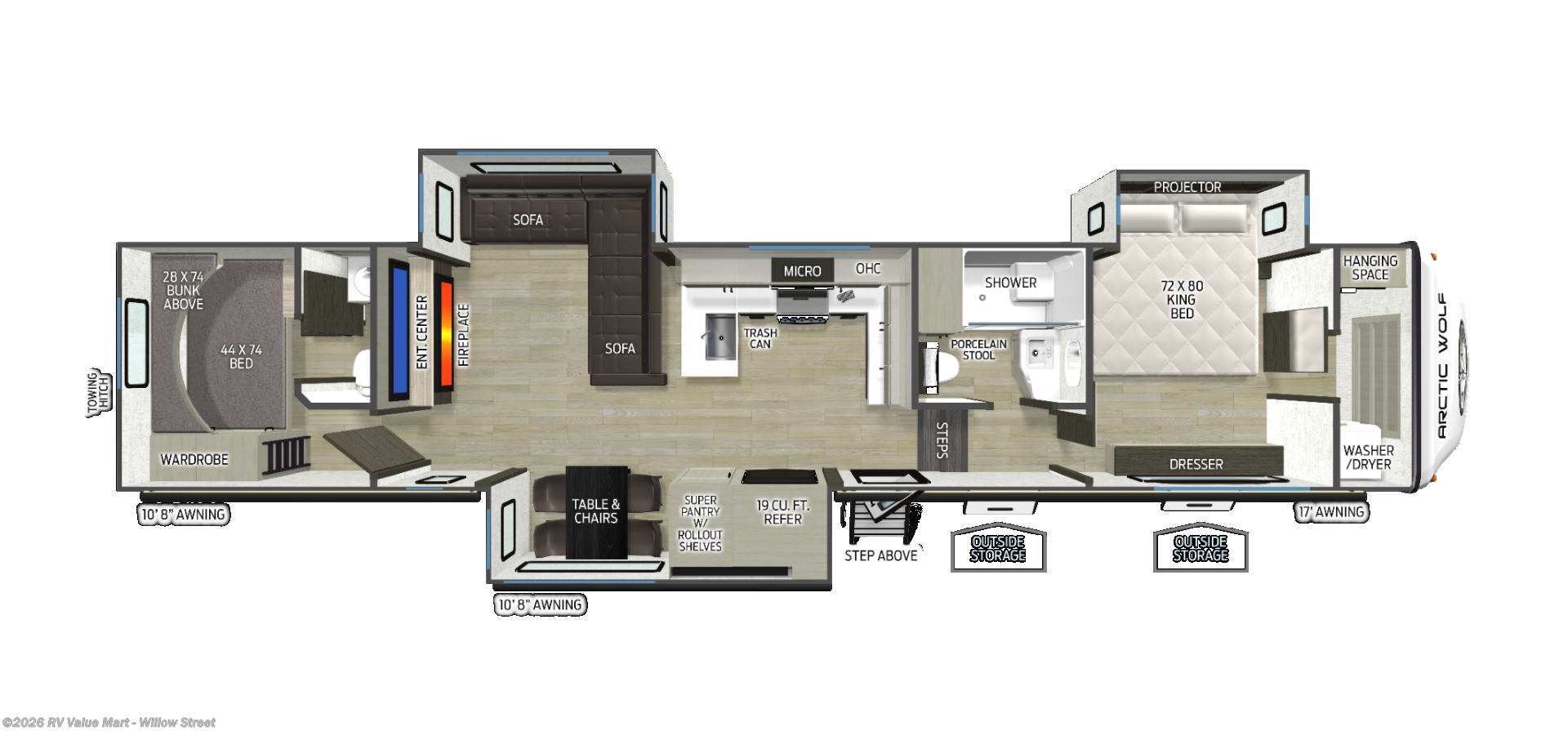 2027 Forest River Cherokee Arctic Wolf 39LEAH.G - New Fifth Wheel For Sale by RV Value Mart - Willow Street in Willow Street, Pennsylvania