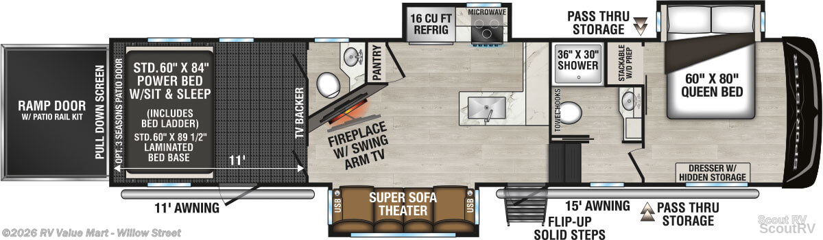 2027 K-Z Sportster X 3411X - New Fifth Wheel For Sale by RV Value Mart - Willow Street in Willow Street, Pennsylvania