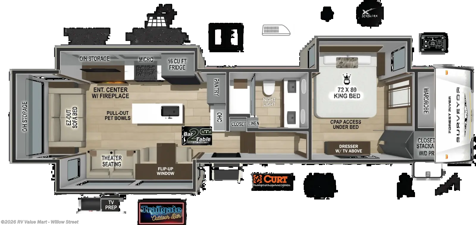 2027 Forest River Surveyor 32RL - New Fifth Wheel For Sale by RV Value Mart - Willow Street in Willow Street, Pennsylvania