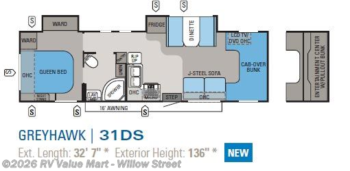 2012 Jayco Greyhawk 31DS - Used Class C For Sale by RV Value Mart - Willow Street in Willow Street, Pennsylvania