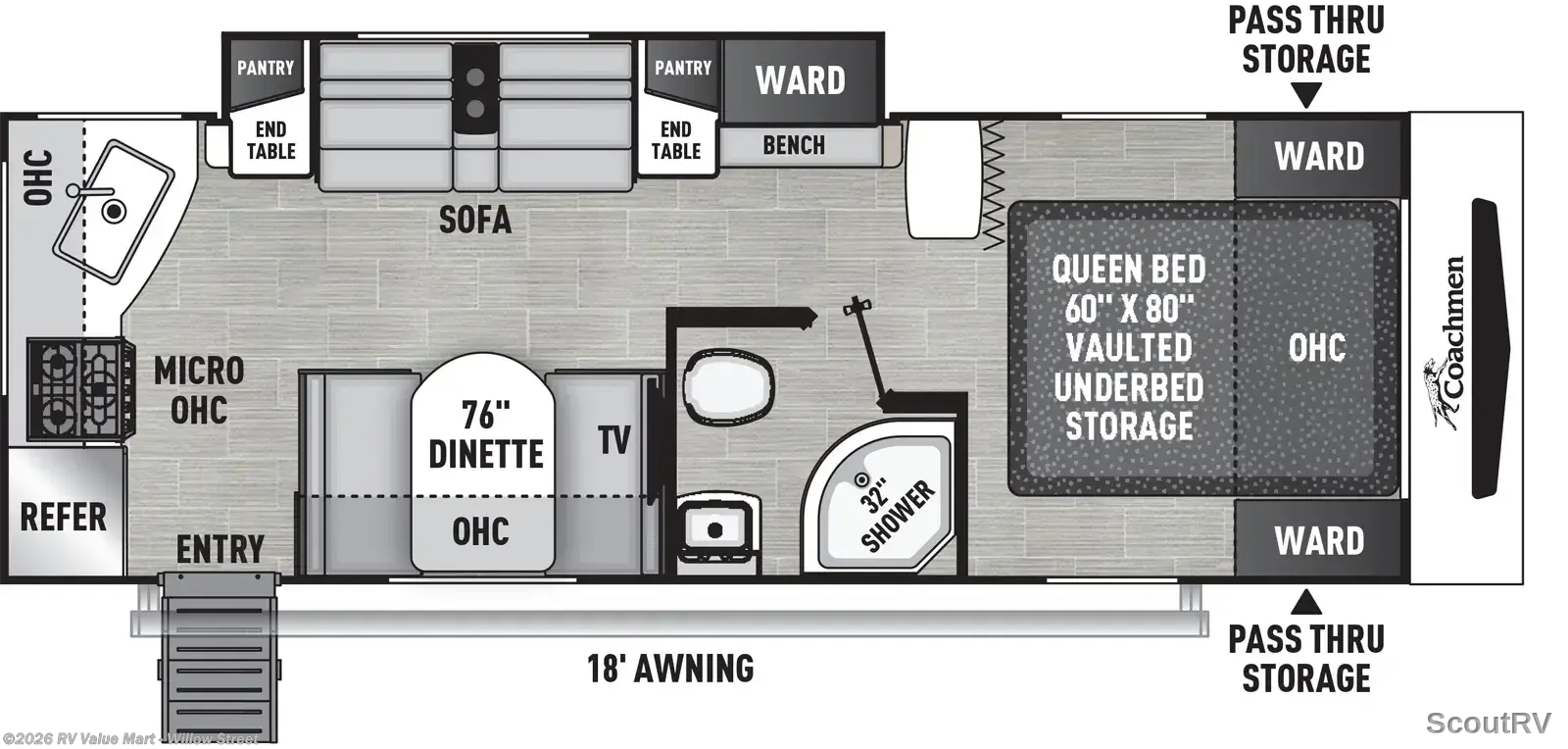 2017 Coachmen Freedom Express Ultra Lite 246RKS - Used Travel Trailer For Sale by RV Value Mart - Willow Street in Willow Street, Pennsylvania