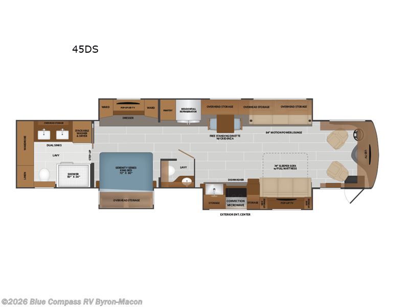 2025 Fleetwood Palisade 45DS - New Class A For Sale by Blue Compass RV Byron-Macon in Byron, Georgia features Slideout