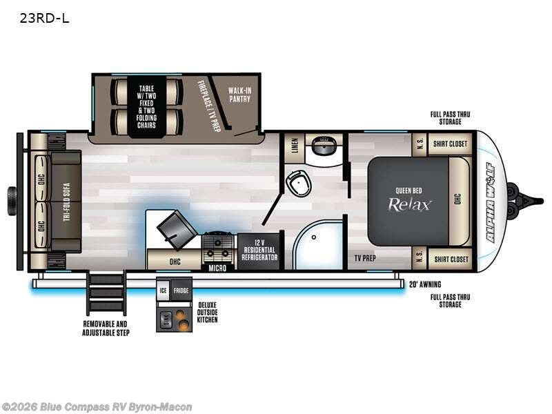 2021 Forest River Cherokee Alpha Wolf 23RD-L - Used Travel Trailer For Sale by Blue Compass RV Byron-Macon in Byron, Georgia features Slideout