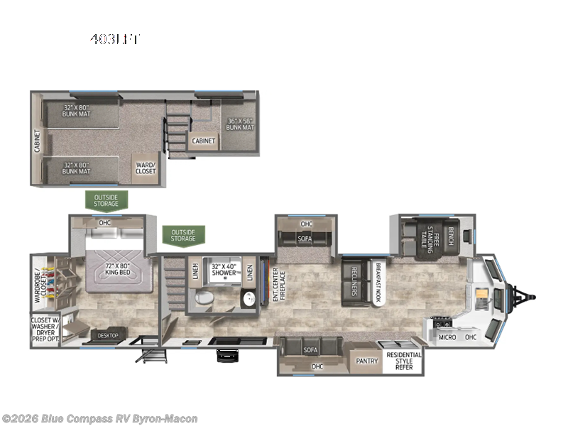 2026 Palomino Puma Destination 403LFT - New Destination Trailer For Sale by Blue Compass RV Byron-Macon in Byron, Georgia features Slideout
