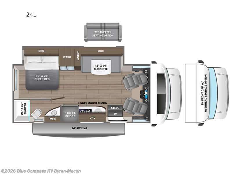 2026 Entegra Coach Qwest 24L - New Class C For Sale by Blue Compass RV Byron-Macon in Byron, Georgia features Slideout