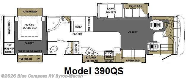 2009 Forest River Berkshire 390QS - Used Class A For Sale by Blue Compass RV Byron-Macon in Byron, Georgia features Slideout