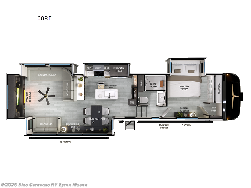 2026 Heartland Bighorn 38RE - New Fifth Wheel For Sale by Blue Compass RV Byron-Macon in Byron, Georgia features Slideout