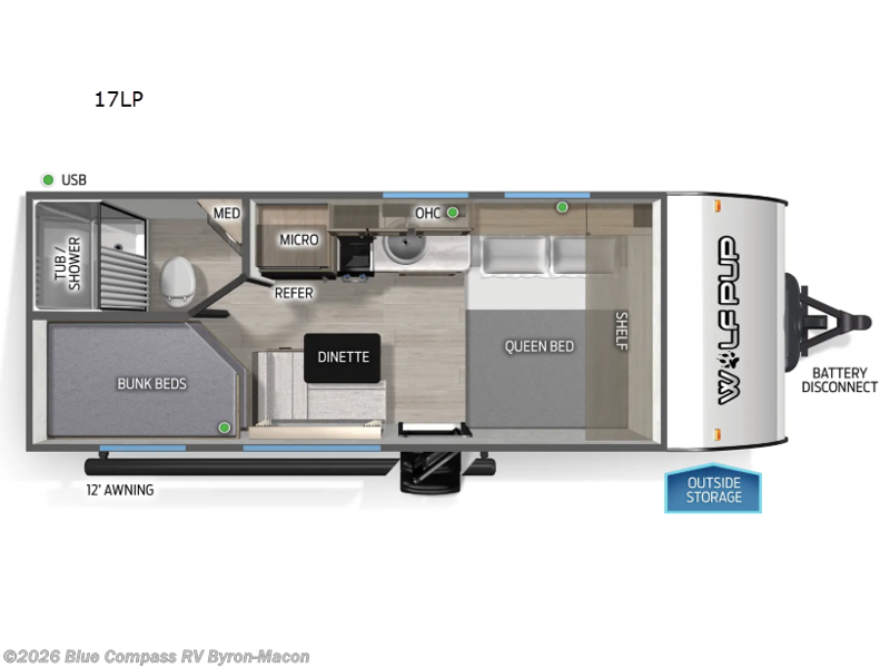 2026 Forest River Cherokee Wolf Pup 17LP - New Travel Trailer For Sale by Blue Compass RV Byron-Macon in Byron, Georgia