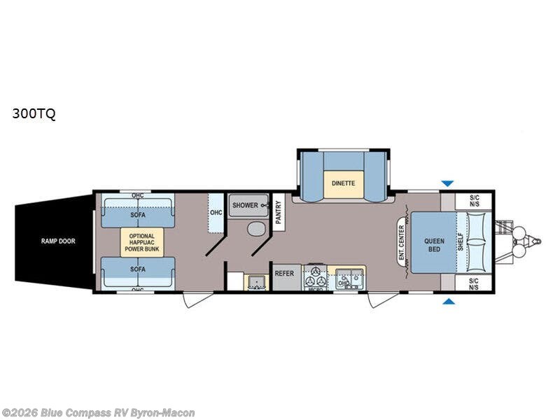 2020 Coleman Lantern Series 300TQ - Used Toy Hauler For Sale by Blue Compass RV Byron-Macon in Byron, Georgia features Slideout