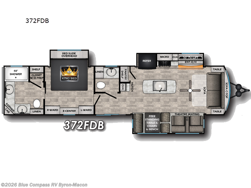 2026 CrossRoads Hampton 372FDB - New Destination Trailer For Sale by Blue Compass RV Byron-Macon in Byron, Georgia features Slideout