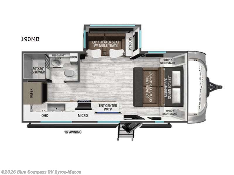 2026 Heartland North Trail 190MB - New Travel Trailer For Sale by Blue Compass RV Byron-Macon in Byron, Georgia features Slideout