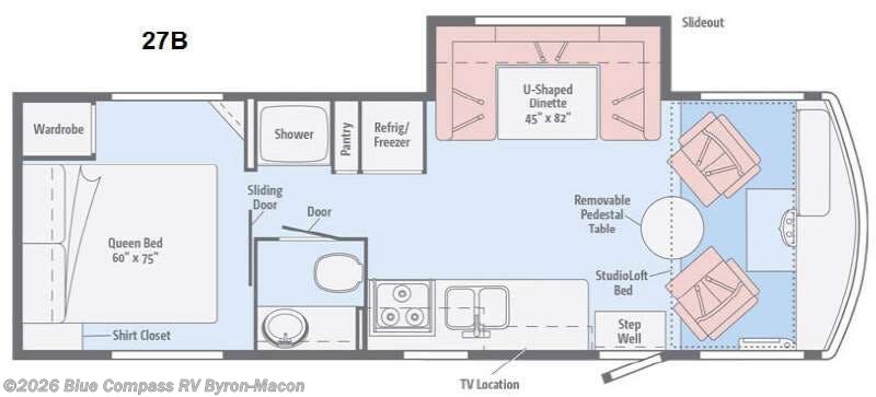 2016 Winnebago Brave 27B - Used Class A For Sale by Blue Compass RV Byron-Macon in Byron, Georgia features Slideout