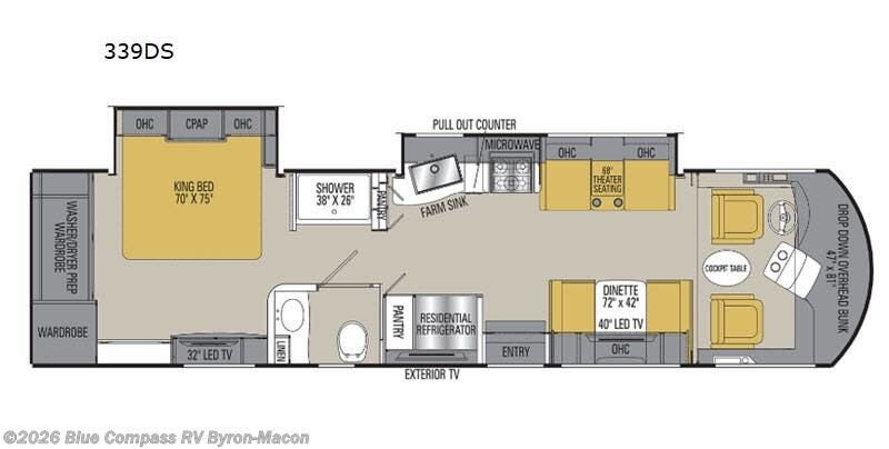 2019 Coachmen Sportscoach SRS RD 339DS - Used Class A For Sale by Blue Compass RV Byron-Macon in Byron, Georgia features Slideout