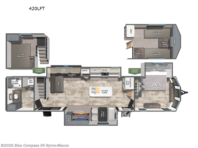 2027 Forest River Puma Vista 420LFT - New Destination Trailer For Sale by Blue Compass RV Byron-Macon in Byron, Georgia features Slideout