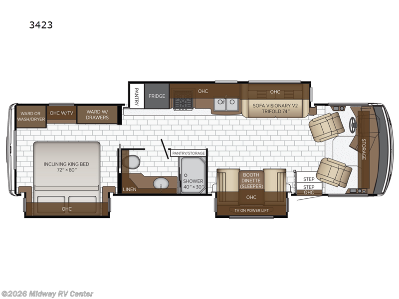 2025 Newmar Bay Star 3423 - New Class A For Sale by Midway RV Center in Grand Rapids, Michigan features Slideout