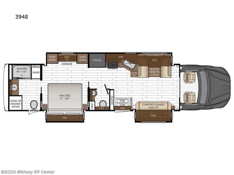 2026 Newmar Grand Star 3948 - New Super C For Sale by Midway RV Center in Grand Rapids, Michigan features Slideout