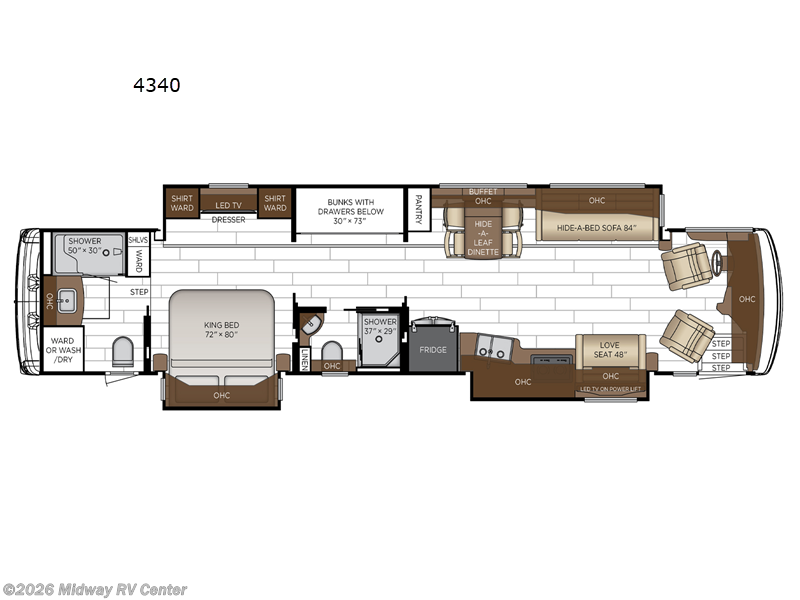 2026 Newmar Dutch Star 4340 - New Class A For Sale by Midway RV Center in Grand Rapids, Michigan features Slideout