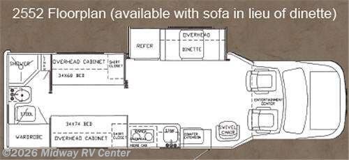 2016 Phoenix Cruiser Phoenix  2552 - Used Class B+ For Sale by Midway RV Center in Grand Rapids, Michigan features Slideout