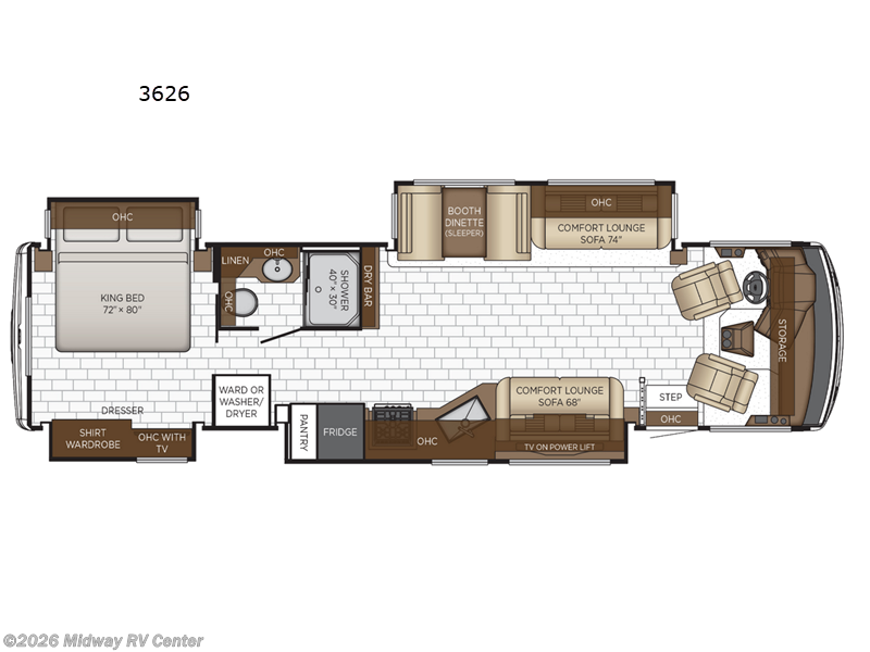 2026 Newmar Bay Star 3626 - New Class A For Sale by Midway RV Center in Grand Rapids, Michigan features Slideout