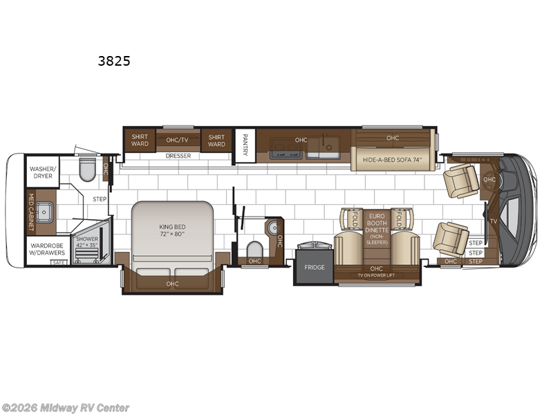 2026 Newmar Mountain Aire 3825 - New Class A For Sale by Midway RV Center in Grand Rapids, Michigan features Slideout