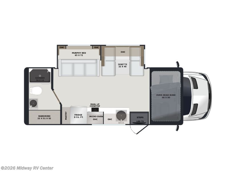 2027 Renegade Villagio 25RMC - New Super C For Sale by Midway RV Center in Grand Rapids, Michigan features Slideout