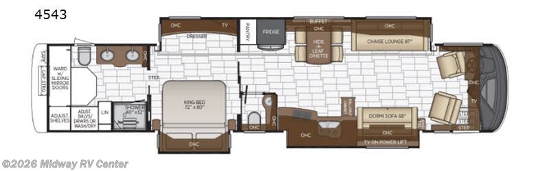 2019 Newmar London Aire 4543 - Used Class A For Sale by Midway RV Center in Grand Rapids, Michigan features Slideout
